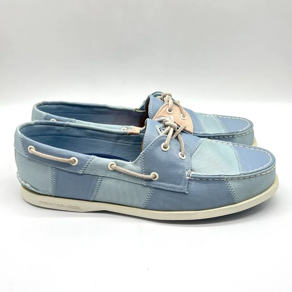 New SPERRY Womens Size 12 12M Blue And‎ Pink Pastel Boat Shoes Loafers Flats